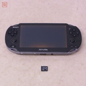 動作品 PS Vita 本体のみ PCH-1000 クリスタルブラック ソニー SONY 8GBメモリーカード付 難あり【10