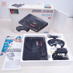 動作品 MD メガドライブ 本体 HAA-2510 MEGA DRIVE セガ SEGA 箱説ハガキステッカー付【20の画像1