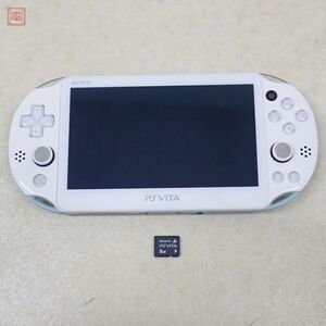 動作品 PS VITA プレイステーション ヴィータ 本体 PCH-2000 ライトブルー/ホワイト ソニー SONY 8GBメモリーカード付 やや難あり【10