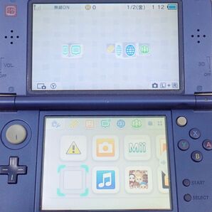 動作品 new ニンテンドー 3DS LL 本体 RED-001 メタリックブルー 任天堂 Nintendo やや難あり【10の画像3