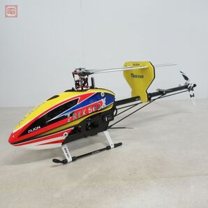 アライン TREX 550X 全長約95cm モーター/サーボ/受信機/アンプ/ジャイロ搭載 電動RC ラジコン ヘリコプター ALIGN 動作未確認 現状品【FGの画像1