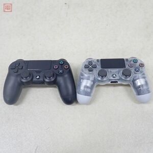 動作品 PS4 プレステ4 ワイヤレスコントローラー デュアルショック4 CUH-ZCT1J/2J クリスタル/ブラック DUALSHOCK 4 計 2個セット SONY【10