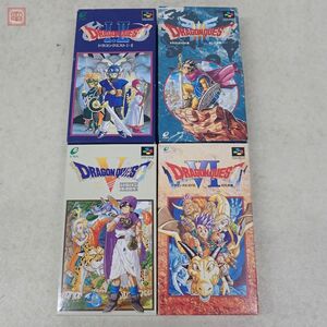 動作保証品 SFC スーファミ ドラゴンクエスト I・II/III そして伝説へ…/V 天空の花嫁/VI 幻の大地 まとめて4本セット ENIX 箱説付【10