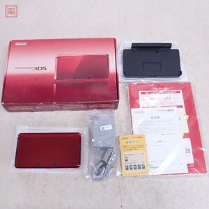 動作品 ニンテンドー3DS 本体 CTR-001 フレアレッド FLARE RED 任天堂 Nintendo 箱説付【20