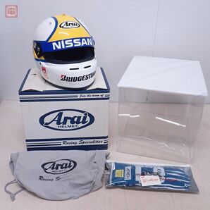 Arai 星野一義 レプリカ ヘルメット コレクションケース付き/ARD 星野一義モデル レーシング グローブ 計2点セット アライヘルメット【40の画像1