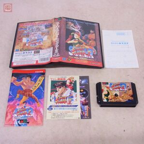 動作保証品 MD メガドライブ スーパーストリートファイターII SUPER STREET FIGHTER II The New Challengers CAPCOM 箱説ハガキ付【10の画像1