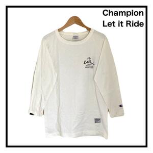 チャンピオン T1011 × Let it Ride コラボモデルTシャツ　長袖