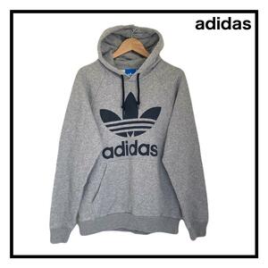 adidas　アディダス　パーカー　フーディー　グレー　ユニセックス　M