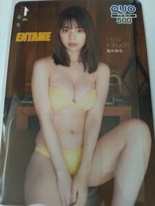 a002《QUOカード》【菊地姫奈】ENTAME（エンタメ） 2024年2月号/特製クオカード500円 未使用品 ☆送料一律☆