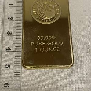 インゴット/ THE PERTH MINT Australia99.99% PURE GOLD 1OUNCE 大型金貨 ゴールドバー 31.8g 24kgp Gold Plated ケース付の画像5