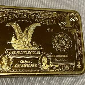 金貨バー長方形United States of America記念金貨コイン・インゴットGOLD 31.3g 24kgp Gold Plated ケース付きの画像6