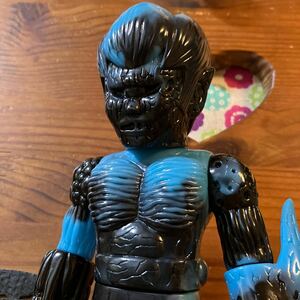  real head REAL HEAD Chaos manga .- rare! black x blue marble dark place storage goods realhead sofvi sofubi genuine head toy 