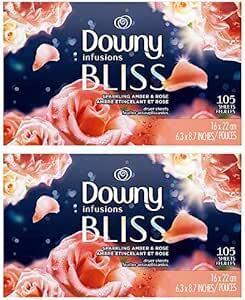 Downy ダウニー アンバーブロッサム シート 105シート2箱セット（乾燥機用柔軟仕上シート