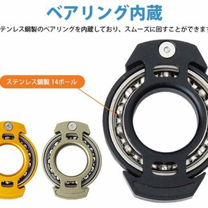 ハンドスピナー 指スピナー 収納ケース付き ベアリング内蔵 回転 アルミニウム合金製 玩具 フィジェットトイ 【オレンジ】 送料300円の画像3