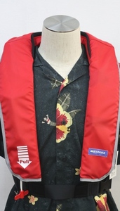  manual expansion type life jacket free size red small size ship ( fishing ) for lifesaving .BJ-2500 espada 