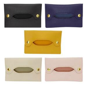 HAMILO pocket tissue case PU leather made portable office also possible to use 5 color set 