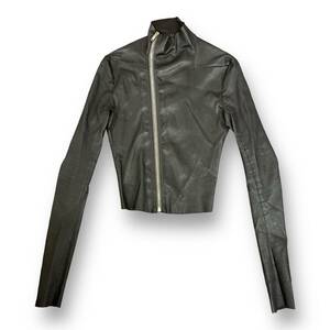 国内正規 RICK OWENS 22SS LS GARY LEATHER JACKET BLACK RU01B1774 ゲイリー レザージャケット リックオウエンス 46