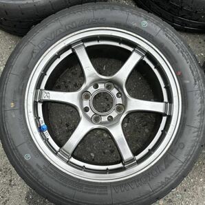 RAYS グラムライツ 57 maximum 15×6.5j +43 4H-100 195/55R15 YOKOHAMA ADVAN A052 タイヤホイール 4本セットの画像5