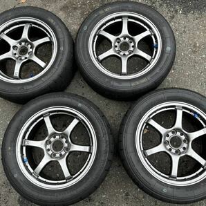 RAYS グラムライツ 57 maximum 15×6.5j +43 4H-100 195/55R15 YOKOHAMA ADVAN A052 タイヤホイール 4本セットの画像1