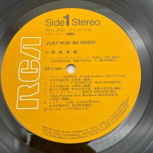 【帯付】西城秀樹/Just Run'84 Hideki/レコード/LP/RHL-3041,2の画像8