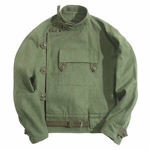 21OZキャンバス バイクジャケット 60s Swedish Army motorcycle jacket スウェーデン軍 モーターサイクルジャケット ライダースジャケット