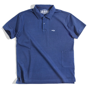  shirt Indigo . natural Indigo cotton 100% polo-shirt men's retro indigo dark blue men's casual fashion S~2XL