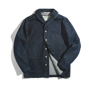 春秋 13.5OZ デニムジャケット DENIM 100%コットン DECK JACKET 無地 デニムデッキジャケット ウォッシュ加工 2XL