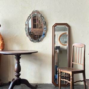 古木 ヴィンテージ 古家具 アンティーク ミラー 鏡 ヨーロッパ インテリア ディスプレイ フランス 壁掛け の画像2