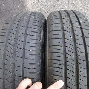 ニッサン純正スチールホイール 5.5J×14 +40 ダンロップ エナセーブ EC204 175/65R14 300kmのみ使用品！ノート キューブ ラティオ マーチの画像6