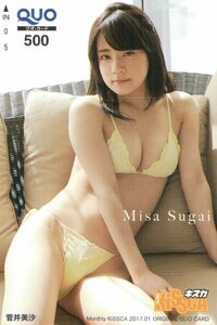 ★菅井美沙　月刊キスカ★クオカード500円未使用aqq_70