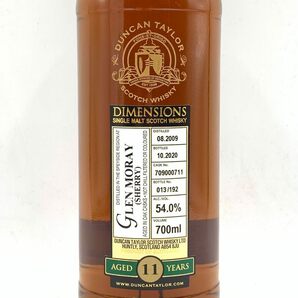 ダンカンテイラー ダイメンションズ グレンマレイ 11年 2009-2020 700ml 54% Duncan Taylor Dimensions Glen Moray Sherry 【W1】の画像5