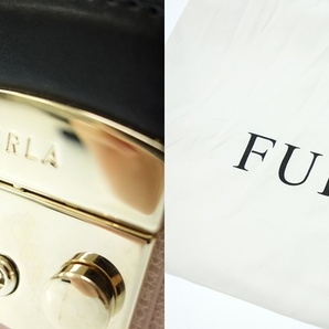 中古◆フルラ ショルダーバッグ G7491 メトロポリス ピンク×ブラック系 レディース FURLA【AFE4】の画像10