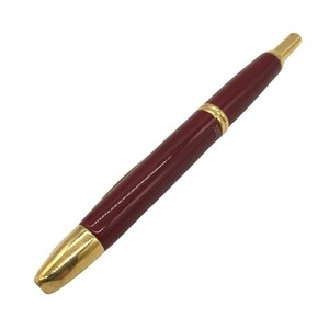 中古◆パイロット 万年筆 ノック式＆プッシュ式 ペン先 18K ボルドー×ゴールド PILOT【AFI4】