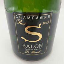 サロン ブランドブラン ル メニル 2013 750ml 12% SALON Blanc de Blancs Le Mesnil Brut 【同梱不可】【A4】_画像4