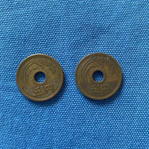 昭和24年 五円 硬貨 2枚セット 最終値