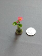 mame　ミニチュア　蓮　ハス　Lotus　濃いピンク　樹脂粘土 リカちゃん　シルバニア　リーメント_画像1