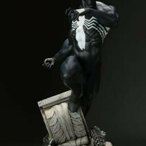 【１円スタート】サイドショウ ブラックスーツ スパイダーマン スタチュー SIDESHOW SPIDER-MAN Back In Black COMIQUETTE MARVEL マーベルの画像1