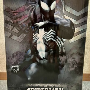 【１円スタート】サイドショウ ブラックスーツ スパイダーマン スタチュー SIDESHOW SPIDER-MAN Back In Black COMIQUETTE MARVEL マーベルの画像2