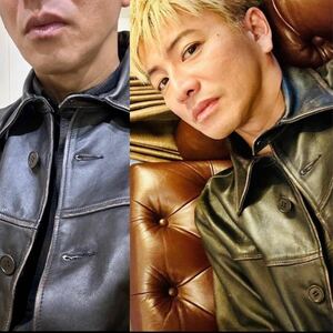 キムタク着用　19AW RRL Cowhide Leather Car Coat カウハイド レザー カーコート ジャケット グランメゾン東京　新品タグ付　レシート有