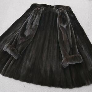 ■ダークミンク■セミロングコート■着丈84cm■襟元ホック付き■トラディショナルスタイル■の画像5