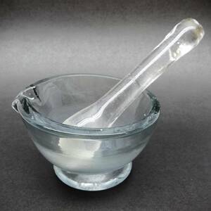 U31 時代 古ガラス 乳鉢 乳棒 セット 硝子片口 レトロガラス 