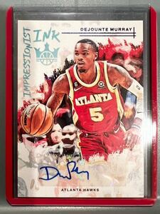 超絶レア/25枚限定 直筆 Auto 2022 Panini Court Kings Dejounte Murray デジャンテ・マレー NBA サイン ホークス バスケ Hawks All-star