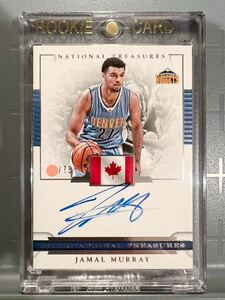 最高級国宝 直書/75 RC Flag Auto Canada 16 Panini Jamal Murray ジャマール・マレー NBA ルーキー サイン バスケ Nuggets ナゲッツ 優勝