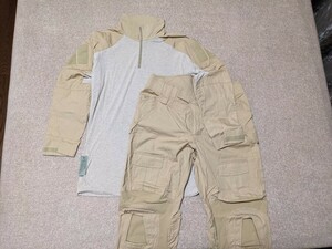 [実物] Crye Precision AC Combat Shirt / Pants Sand 上下セット コンバットシャツ コンバットパンツ