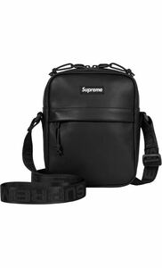 2023fw Supreme シュプリーム Leather Shoulder Bag Black 黒 ブラック 正規品 レザー ショルダーバッグ Box Logo ボックスロゴ