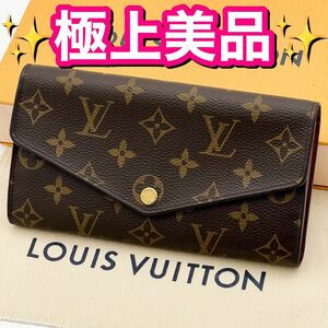 LOUIS VUITTON ルイヴィトン モノグラム ポルトフォイユ サラ フューシャ 長財布 M62234