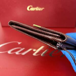 ☆1円〜☆カルティエ マストライン長財布 Cartier 未使用品 鑑定済み ボルドーの画像3