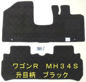 スズキ ワゴンＲ MH34S 専用 新品 国産 フロアマット 升目柄 黒