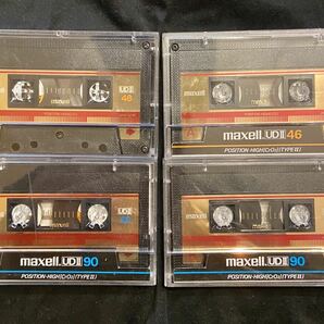 【送料無料】Maxell マクセル CrO2クロム TAPE Ⅱ ハイポジション 46分x2 90分x2 カセットテープ 4本セットmaxell cassette tape UDⅡ の画像1