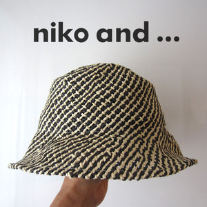 美品　niko and…／ニコアンド★　麦わら　バケットハット